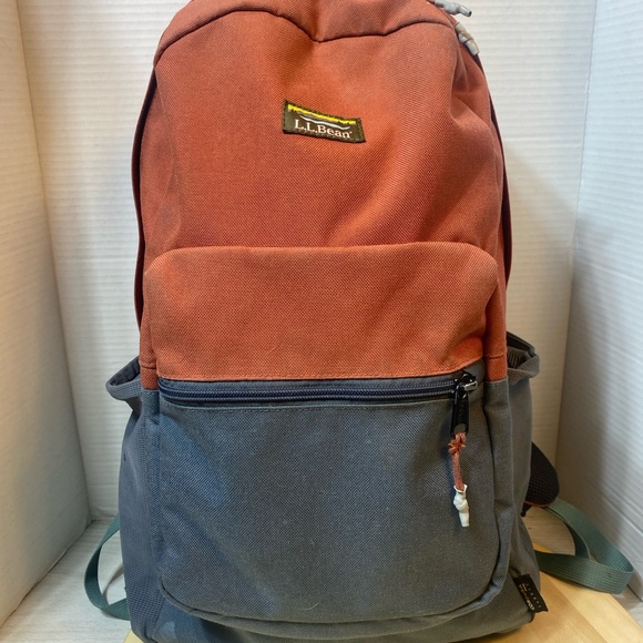 L.l Bean Mountain Classic Backpack Orange /gray - Picture 1 of 11